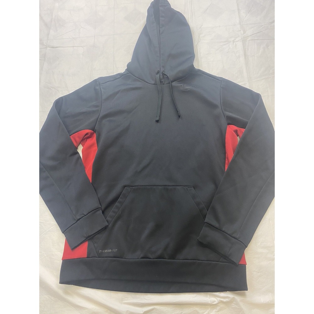 Nike Hoodie Mens Therma-Fit Black Pullover Swoosh Size Small